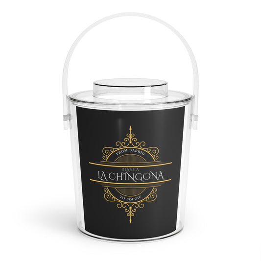 Elegant Ice Bucket Set with Tongs - Perfect for CHINGONA Parties & Celebrations