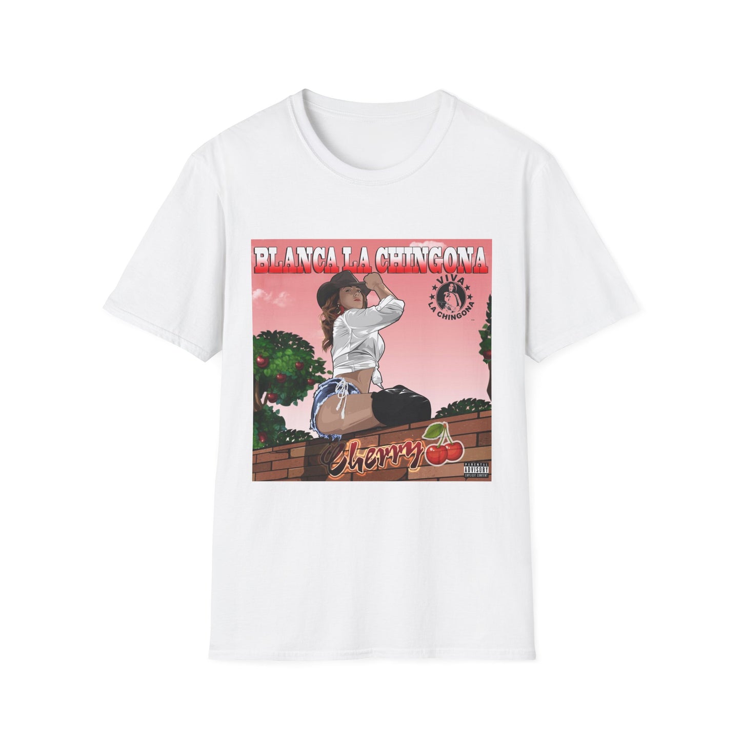 Cherry album cover on a Unisex Softstyle T-Shirt - Celebrate Culture & Empowerment