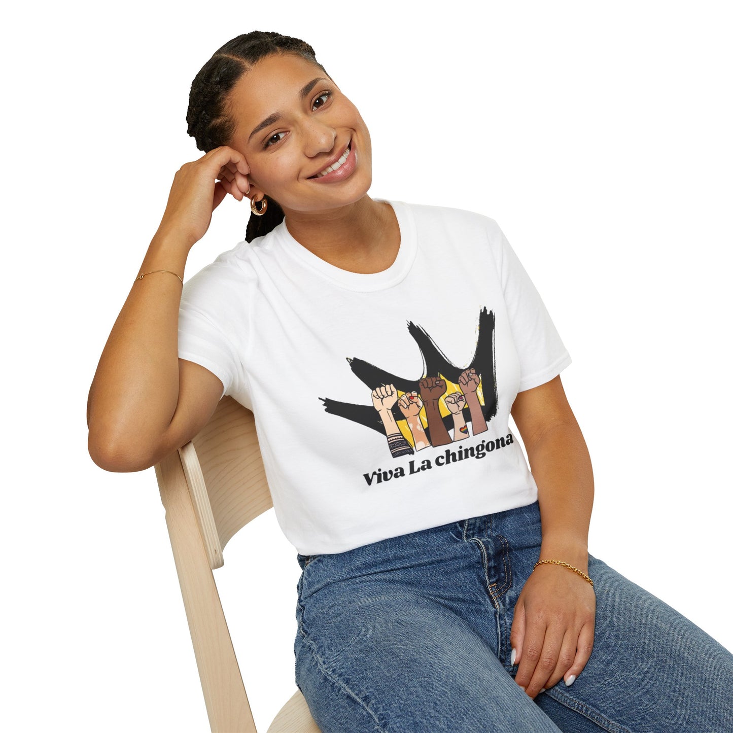 Viva La Chingona Unisex Softstyle T-Shirt - Empowering Feminist Graphic Tee